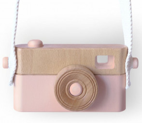 Detský drevený fotoaparát PixFox ružový by Craffox 