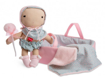 BERJUAN Látkova bábika s príslušenstvom PRIMERA Infancia, 28cm
