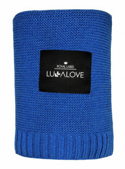 Lullalove Veľká Bambusová deka 100x120cm - Royal Blue modrá