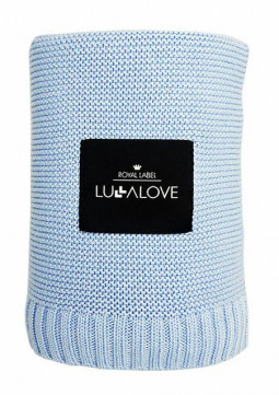 Lullalove Veľká Bambusová deka 100x120cm - Baby Blue modrá