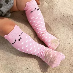 Mama's Feet Detské podkolienky CRAZY ANIMALS Pinky Kitty, 3-4roky