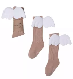 Mama's Feet Detské podkolienky ANGELS Beige, 4-6rokov