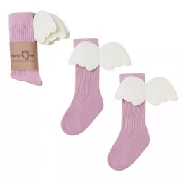 Mama's Feet Detské podkolienky ANGELS Pink, 4-6rokov