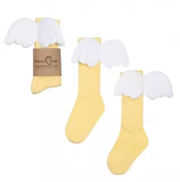 Mama's Feet Detské podkolienky ANGELS Yellow, 0-1rok